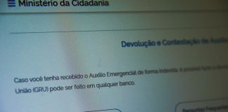 pagina do ministério da cidadania para devolução do auxílio emergencial recebido indevidamente