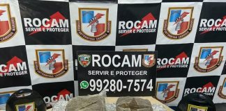 Rocam prende homens com tabletes de droga e arma de fogo