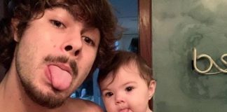 Rafa Vitti posta foto com a filha: 'Primeiro passo pra rebeldia'