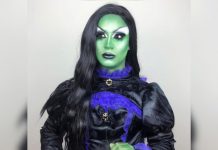 Drag queen ensina como fazer a maquiagem de bruxa má do musical Wicked