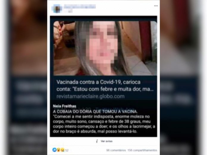 'Fake': voluntária relatou febre e dores no corpo após tomar a CoronaVac