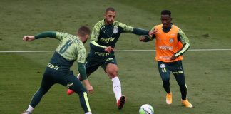 Palmeiras encerra preparação para clássico contra o Santos