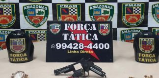 Polícia Militar prende nove pessoas e apreende duas armas de fogo no Amazonas