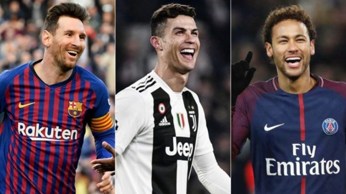 Jornal diz que presidente do PSG quer Ronaldo, Messi e Neymar no time