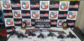 Em Manaus, Polícia Militar apreende arsenal e registra 37 prisões