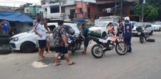 Motociclista é atropelado ao tentar mudar de faixa em avenida de Manaus