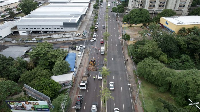 Obras na Djalma Batista iniciam e avenida é interditada pela Prefeitura de Manaus