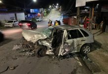 Colisão entre carros deixa quatro pessoas feridas em Manaus