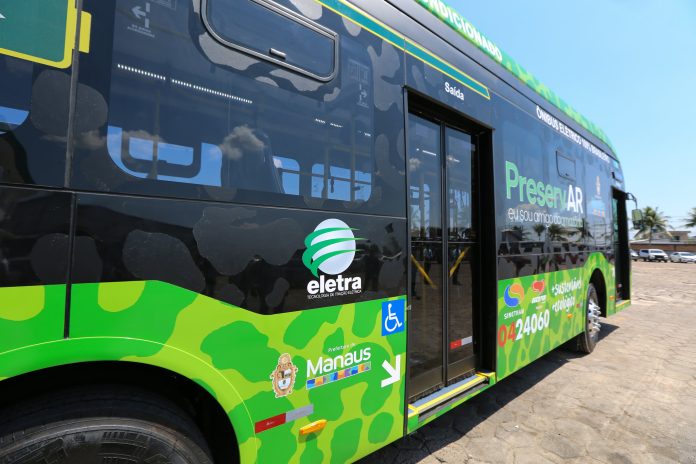 Manaus recebe primeiro ônibus 100% elétrico da região Norte