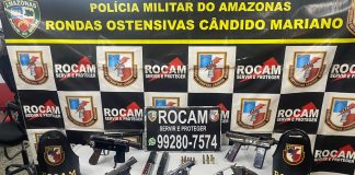 Homem é preso pela Rocam com cinco armas de fogo